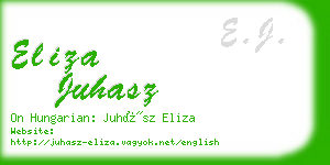 eliza juhasz business card
